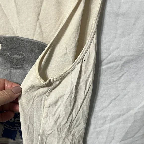 O'Neill Cream Pabst Blue Ribbon Graphic Tank Top - Picture 4 of 6